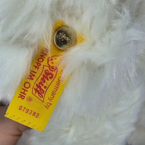 Steiff Mopsy Poodle Plush Dog White 079382 With Original Tags - Picture 6 of 14